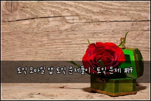 토익 모바일 앱 토익 문제풀이 : 토익 문제 #14