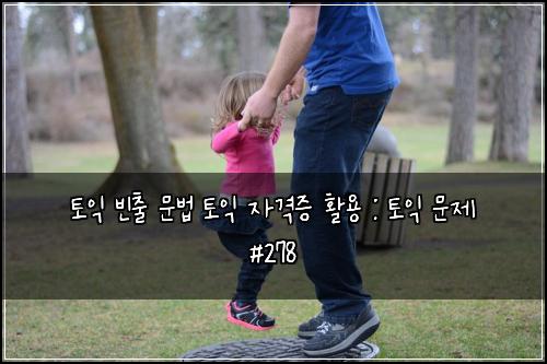 토익 빈출 문법 토익 자격증 활용 : 토익 문제 #278