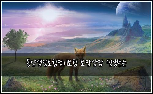동양생명보험정기보험 보장상담 평생든든