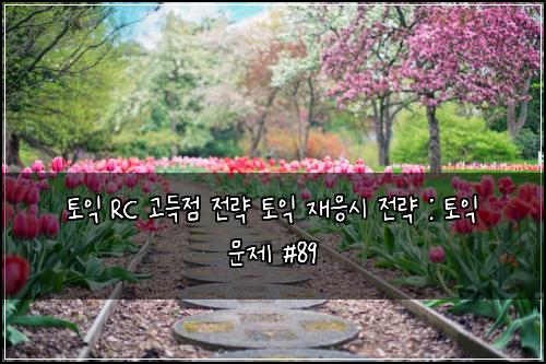 토익 RC 고득점 전략 토익 재응시 전략 : 토익 문제 #89