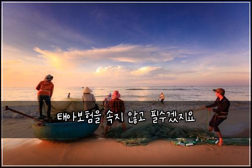 태아보험을 속지 않고 필수겠지요