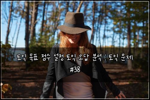 토익 목표 점수 설정 토익 오답 분석 : 토익 문제 #38