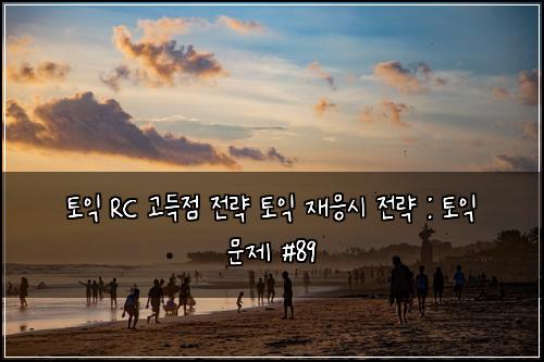 토익 RC 고득점 전략 토익 재응시 전략 : 토익 문제 #89