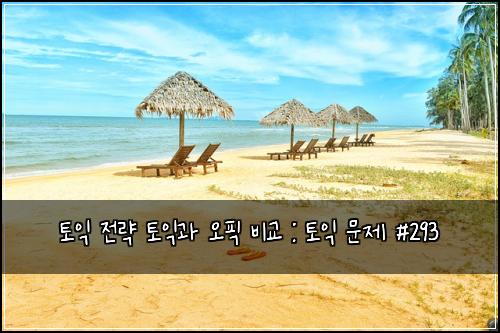 토익 전략 토익과 오픽 비교 : 토익 문제 #293