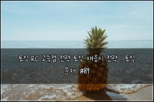 토익 RC 고득점 전략 토익 재응시 전략 : 토익 문제 #89