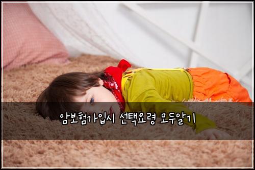 암보험가입시 선택요령 모두알기