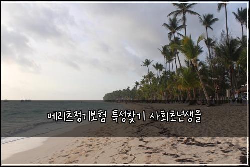메리츠정기보험 특성찾기  사회초년생을