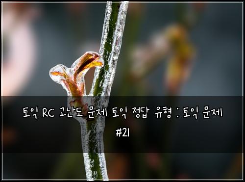 ํ ์ต RC ๊ณ ๋๋ ๋ฌธ์ ํ ์ต ์ ๋ต ์ ํ : ํ ์ต ๋ฌธ์ #21