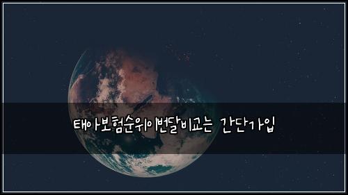 태아보험순위이번달비교는 간단가입