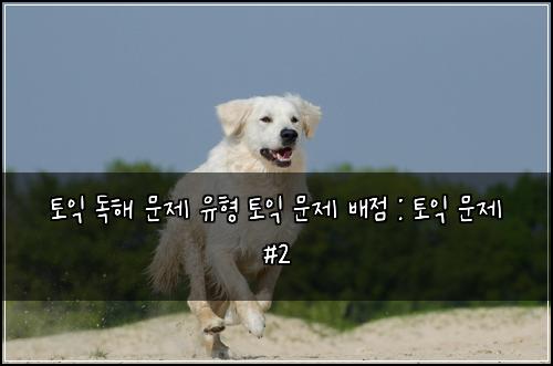 토익 독해 문제 유형 토익 문제 배점 : 토익 문제 #2