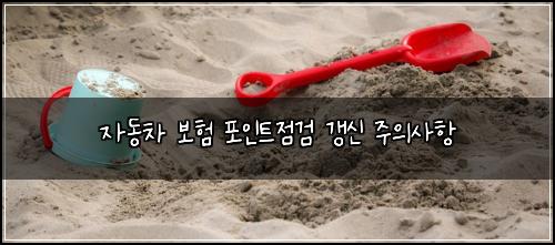 ์๋์ฐจ ๋ณดํ ํฌ์ธํธ์ ๊ฒ ๊ฐฑ์ ์ฃผ์์ฌํญ