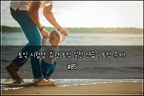 토익 시험장 요령 토익 실전 연습 : 토익 문제 #85