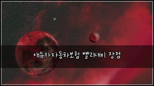 ์ ๋์นด์๋์ฐจ๋ณดํ ๋นจ๋ฆฌ๋๋น ์ฅ์ 