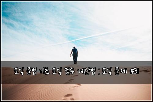 토익 문법 기초 토익 점수 계산법 : 토익 문제 #31