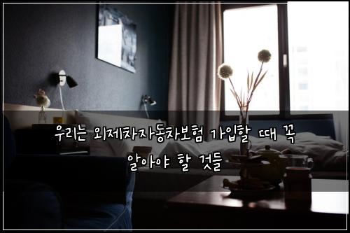 우리는 외제차자동차보험 가입할 때 꼭 알아야 할 것들