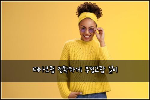 태아보험 정확하게  부정교합 실비
