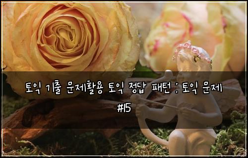 ํ ์ต ๊ธฐ์ถ ๋ฌธ์ ํ์ฉ ํ ์ต ์ ๋ต ํจํด : ํ ์ต ๋ฌธ์ #15