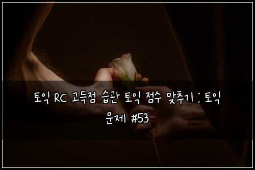 ํ ์ต RC ๊ณ ๋์ ์ต๊ด ํ ์ต ์ ์ ๋ง์ถ๊ธฐ : ํ ์ต ๋ฌธ์ #53