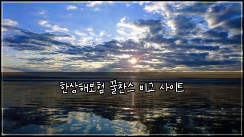 한상해보험 꿀찬스  비교 사이트