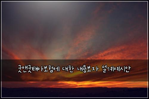 ๊ตฟ์ค๊ตฟํ์๋ณดํ์ ๋ํ ๋ด์ฉ๋ณด์ ์ค๊ณ์์์