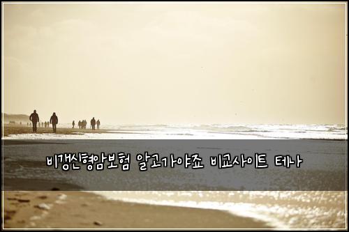 비갱신형암보험 알고가야죠  비교사이트 테나