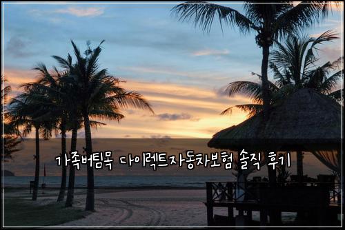 가족버팀목 다이렉트자동차보험 솔직 후기