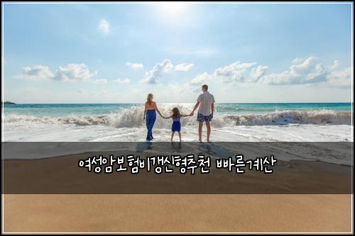 여성암보험비갱신형추천 빠른계산