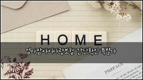 엄마맘아이사랑보험 간단확인  특별가