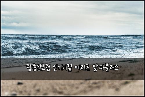 합종신보험 인기비결  메리츠 알파플러스