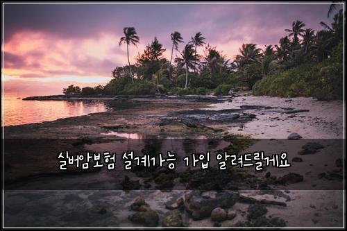 실버암보험 설계가능  가입 알려드릴게요