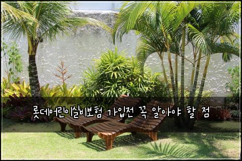 롯데어린이실비보험 가입전 꼭 알아야 할 점