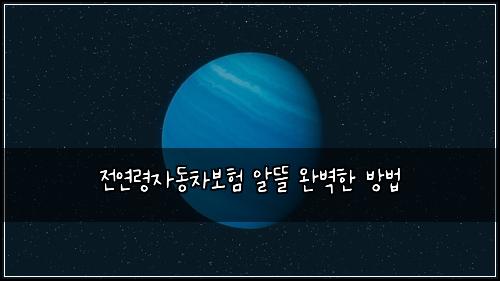 전연령자동차보험 알뜰  완벽한 방법