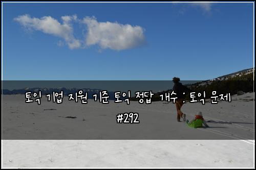 토익 기업 지원 기준 토익 정답 개수 : 토익 문제 #292