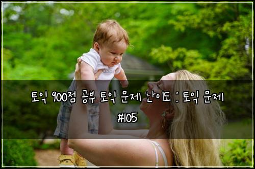 토익 900점 공부 토익 문제 난이도 : 토익 문제 #105