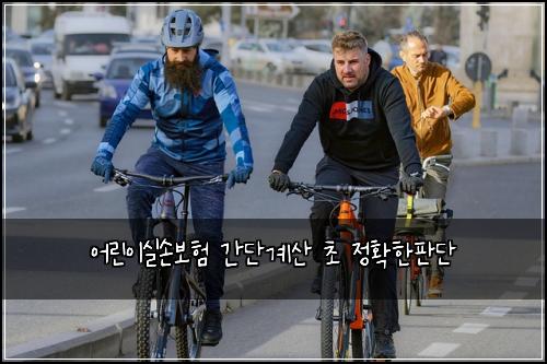 어린이실손보험 간단계산  초 정확한판단