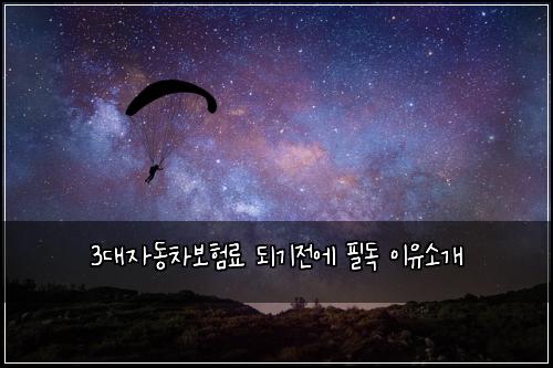3λμλ차보νλ£ λκΈ°μ μ νλ
μ΄μ μκ°
