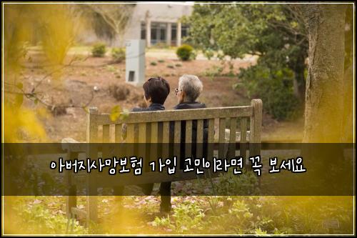 아버지사망보험 가입 고민이라면 꼭 보세요