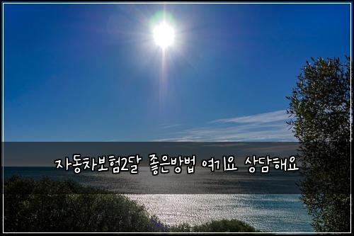 ์๋์ฐจ๋ณดํ2๋ฌ ์ข์๋ฐฉ๋ฒ ์ฌ๊ธฐ์ ์๋ดํด์