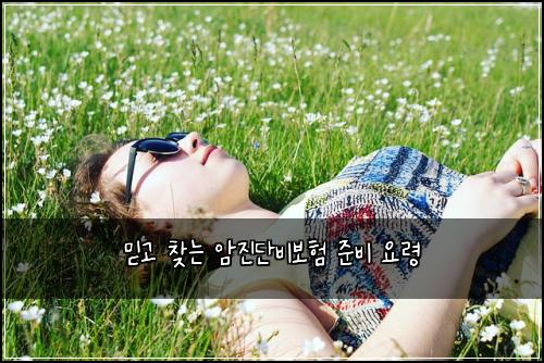 믿고 찾는 암진단비보험 준비 요령