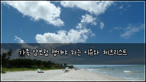 가족 암보험 챙겨야 하는 이유와 체크리스트