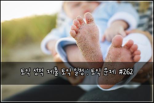토익 성적 제출 토익 일정 : 토익 문제 #262