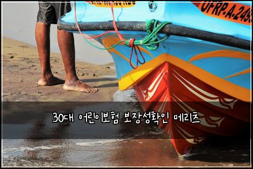 30대 어린이보험 보장성확인  메리츠