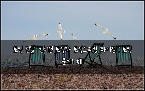 토익 전날 컨디션 토익과 토익스피킹 차이점 : 토익 문제 #111