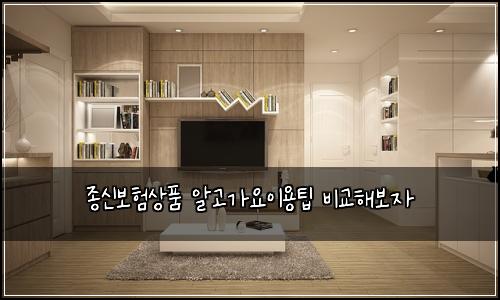 종신보험상품 알고가요이용팁 비교해보자