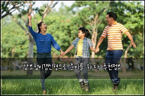 암보험비갱신형으로 준비를 하자 추천정보