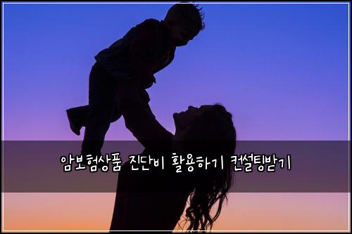 암보험상품 진단비 활용하기 컨설팅받기
