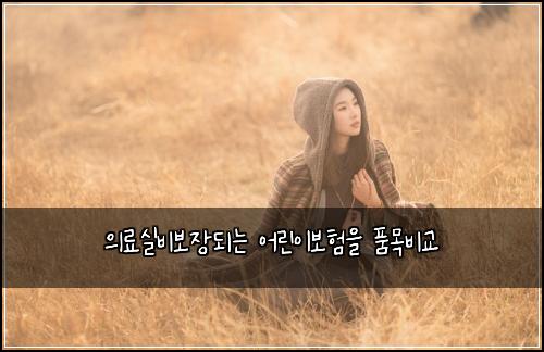 ์๋ฃ์ค๋น๋ณด์ฅ๋๋ ์ด๋ฆฐ์ด๋ณดํ์ ํ๋ชฉ๋น๊ต