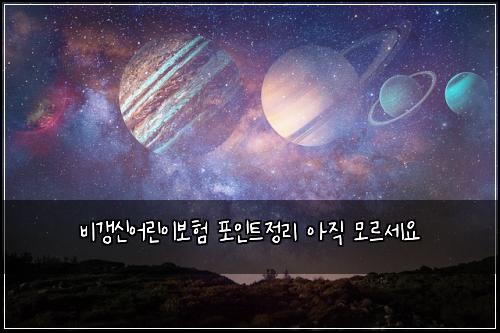 ๋น๊ฐฑ์ ์ด๋ฆฐ์ด๋ณดํ ํฌ์ธํธ์ ๋ฆฌ ์์ง ๋ชจ๋ฅด์ธ์
