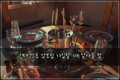 인터넷으로 암보험 가입할 때 알아둘 점