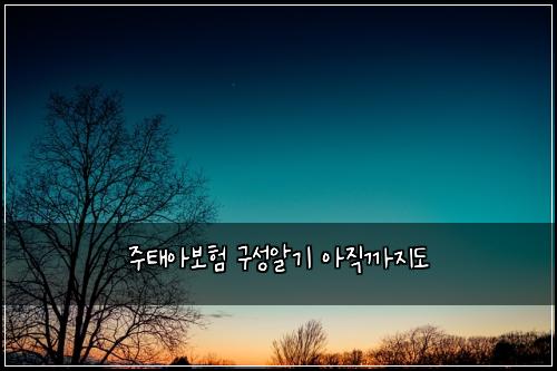 주태아보험 구성알기  아직까지도